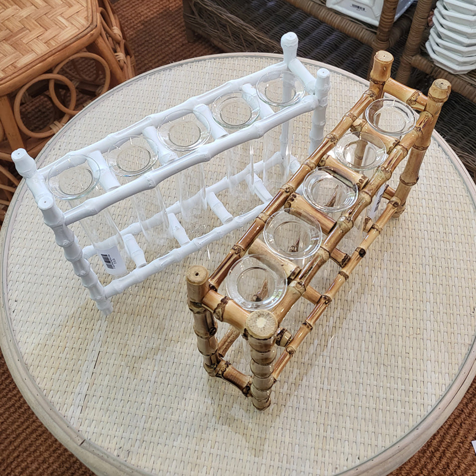 5-Tube Bamboo Vase Natural