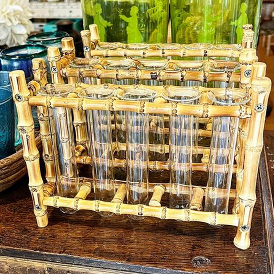 5-Tube Bamboo Vase Natural