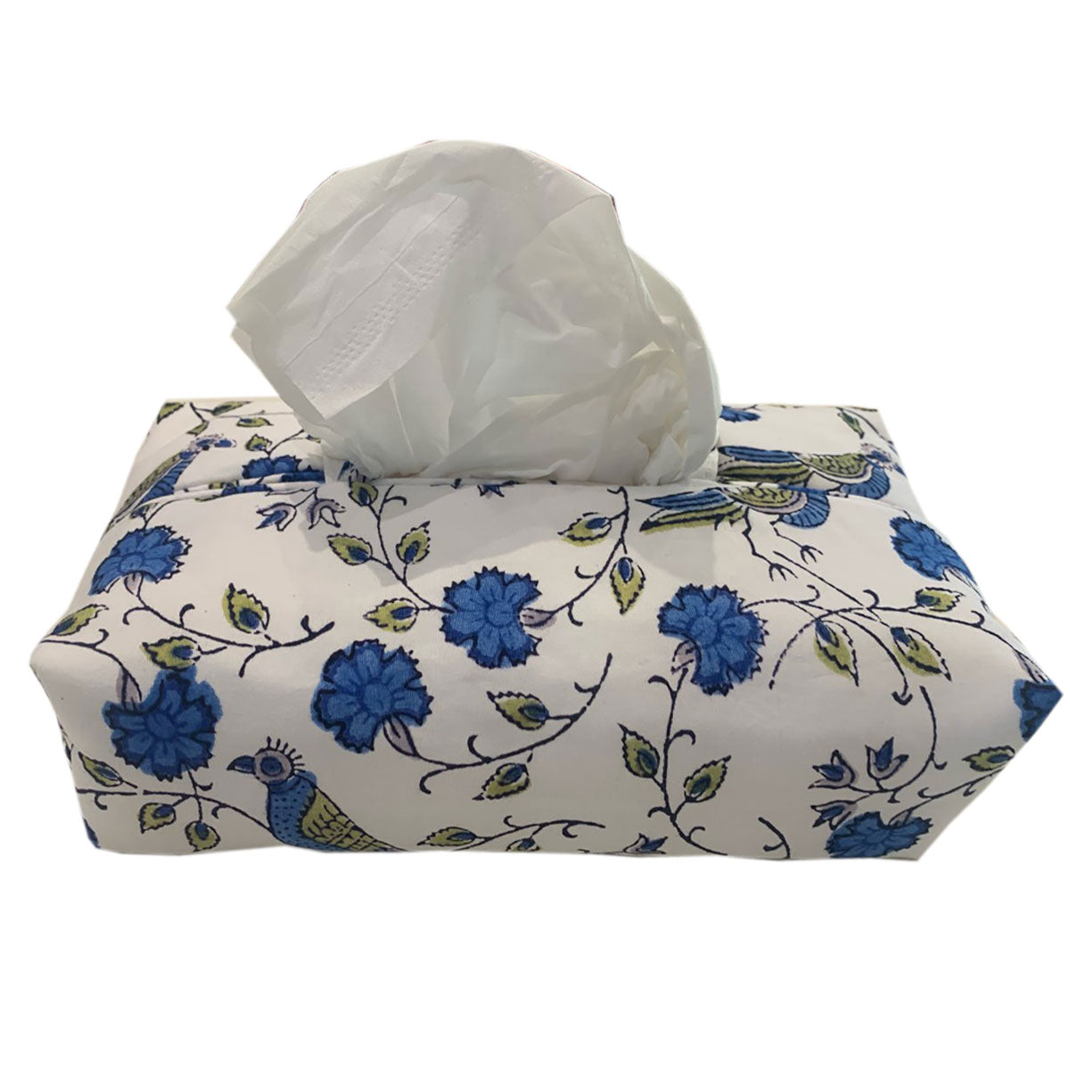 Fabric Tissue Box Cover Bird Jal at Pigott's Store