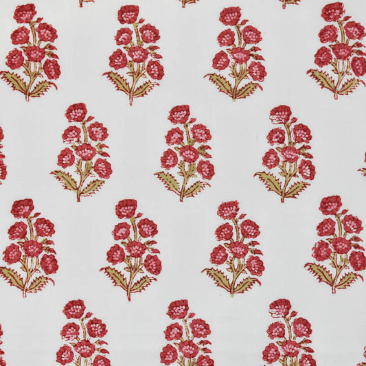 Mini Berry Buta Hand Block Printed Cotton at Pigott's Store