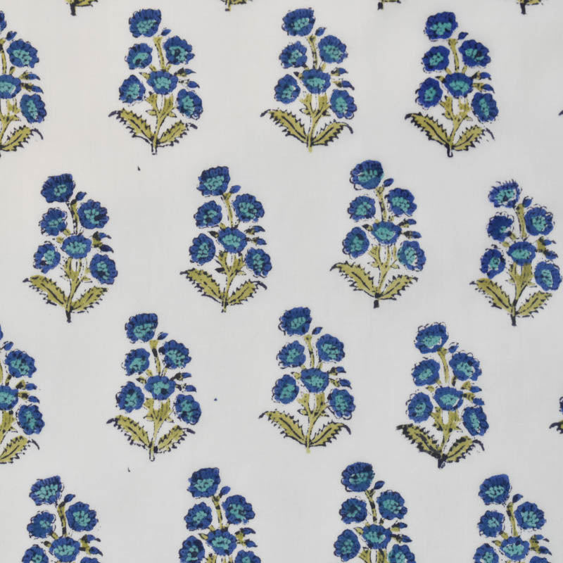 Mini Berry Buta Hand Block Printed Cotton at Pigott's Store