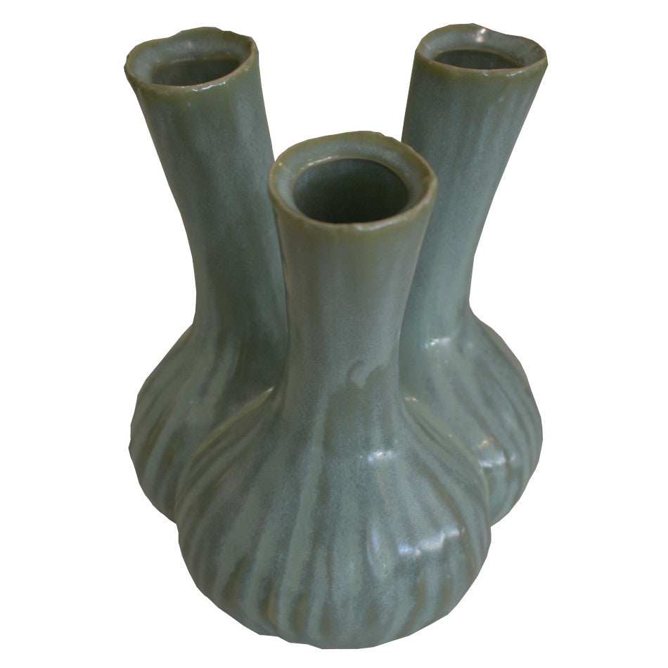 Celedon 3 Stem Ceramic Vase Large at Pigott's Store