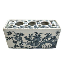 Load image into Gallery viewer, Ceramic Blue &amp; White Flower Brick at Pigott&#39;s Store