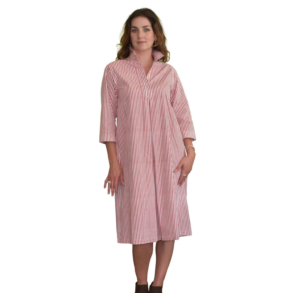 Collared Dress Stripe Long at Pigott's Store