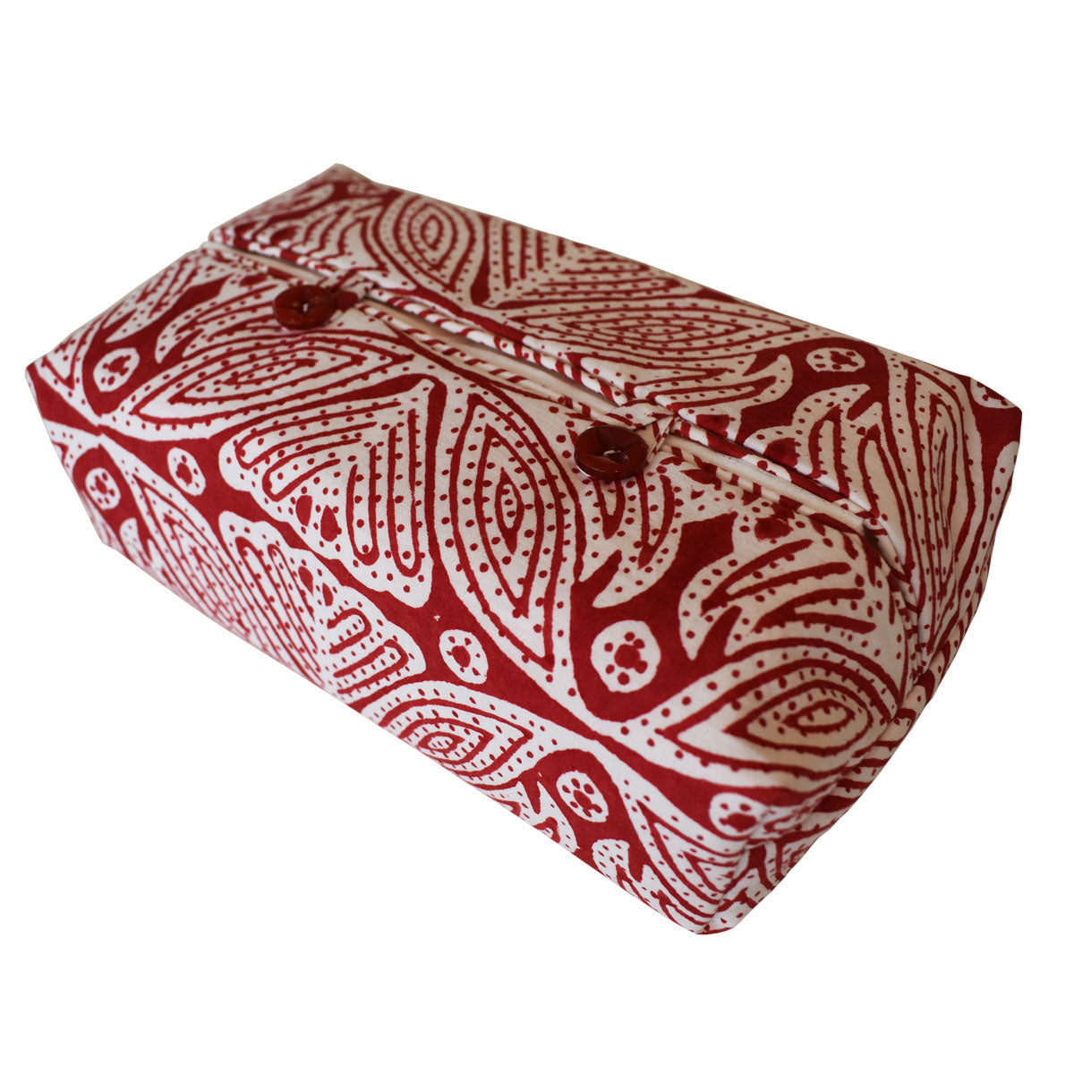 Fabric Tissue Box Cover Square Flower at Pigott's Store