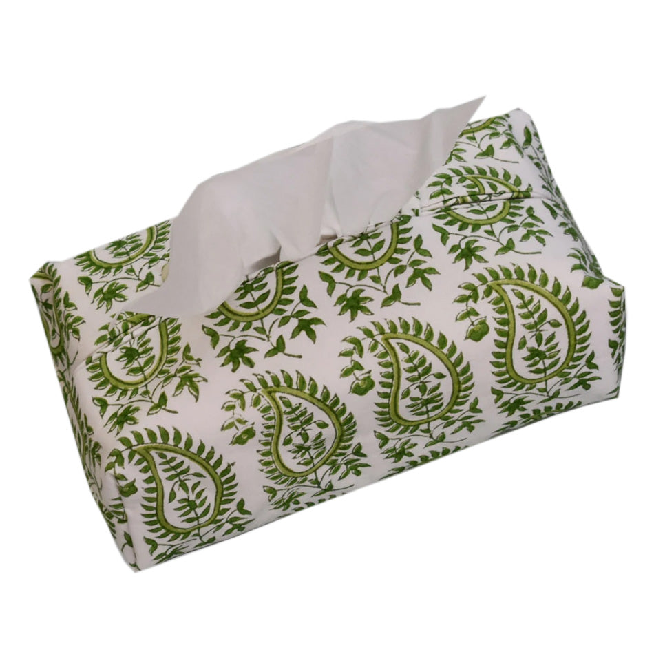 Pigott Boxes Fabric Tissue Box Cover - Gita Paisley – Pigott's Store