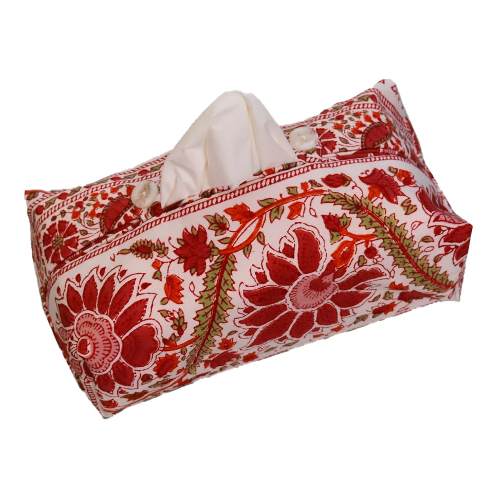 Fabric Tissue Box Cover Indian Summer at Pigott's Store