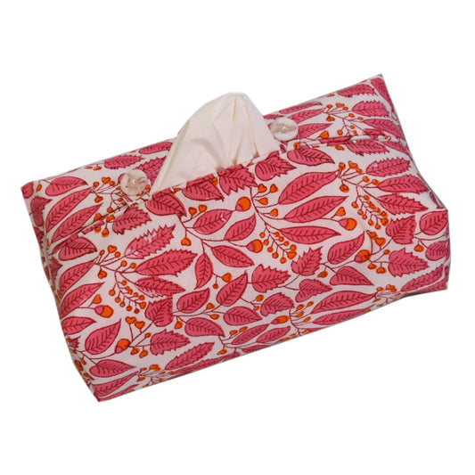 Fabric Tissue Box Cover Stripe Vine at Pigott's Store