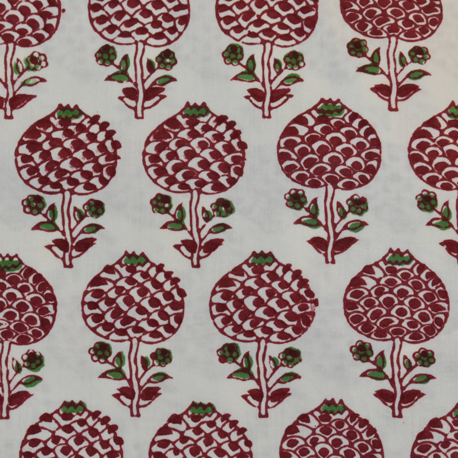 Fine Indian Hand Block Printed Cotton Fabric at Pigott's Store