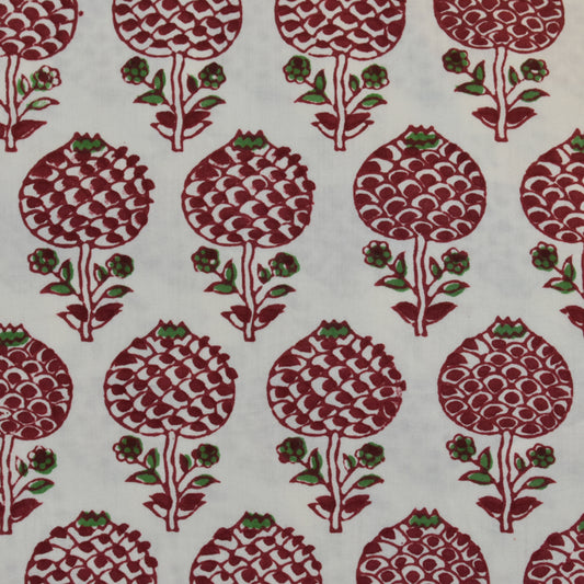 Fine Indian Hand Block Printed Cotton Fabric at Pigott's Store