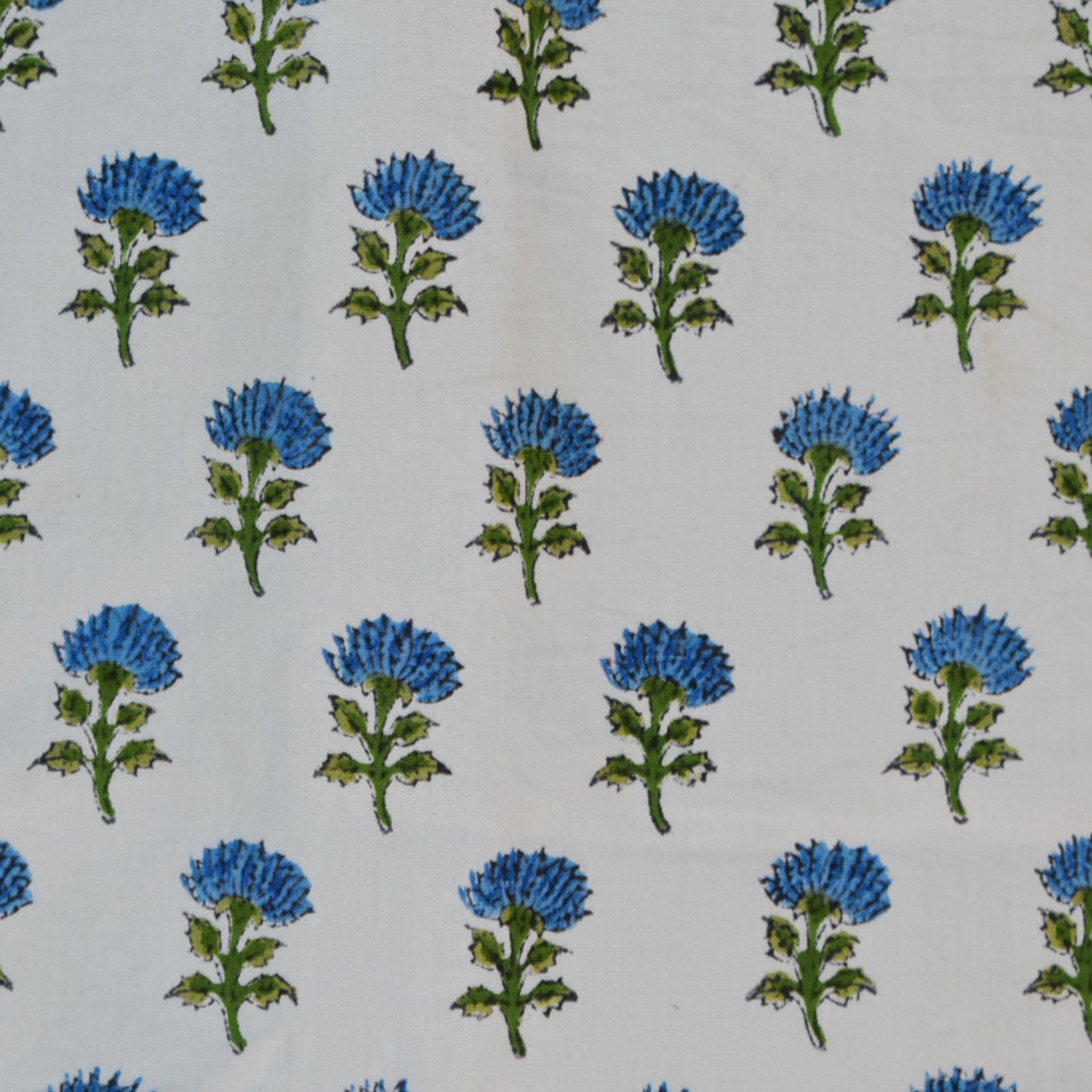 Fine Indian Hand Block Printed Cotton Fabric at Pigott's Store