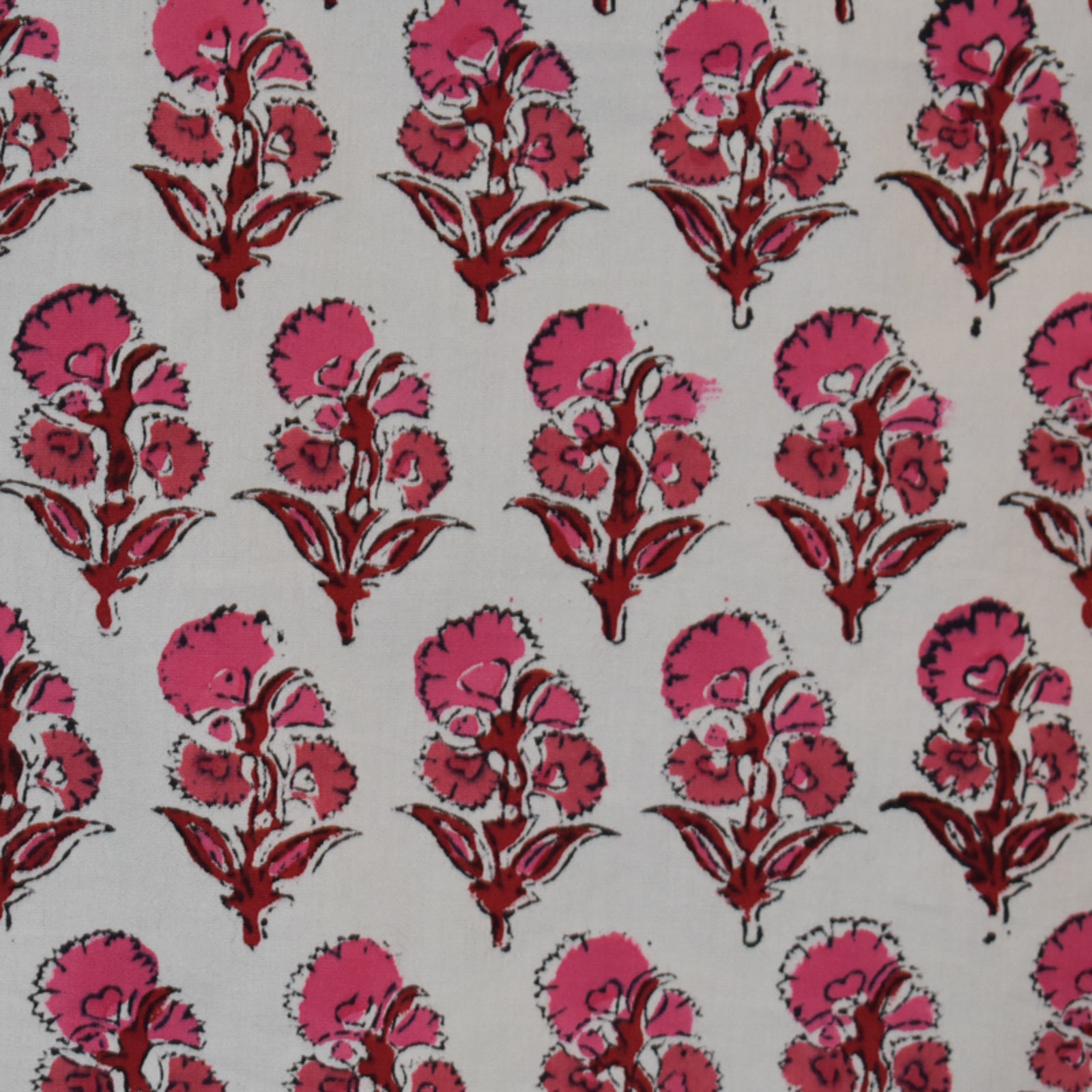 Fine Indian Hand Block Printed Cotton Fabric at Pigott's Store