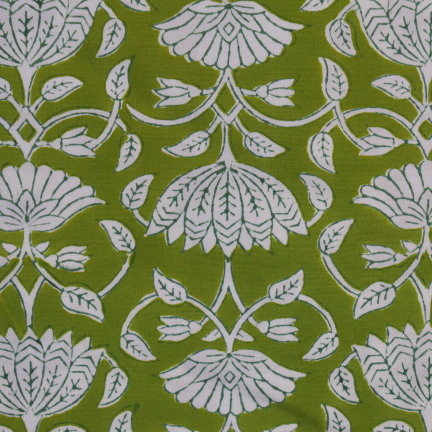 Fine Indian Hand Block Printed Cotton Fabric at Pigott's Store