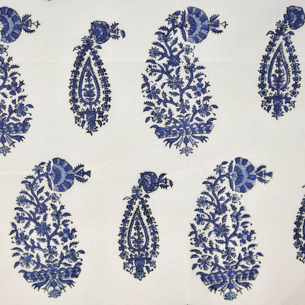 Kalamkari Paisley Hand Block Printed Fabric at Pigott's Store