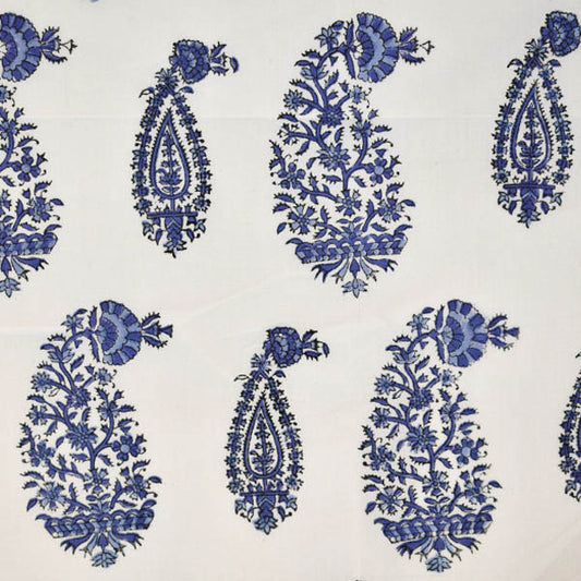 Kalamkari Paisley Hand Block Printed Fabric at Pigott's Store