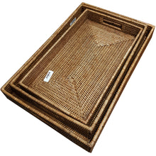 Load image into Gallery viewer, Rattan Rectangular Tray at Pigott&#39;s Store