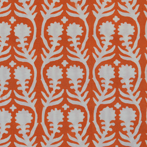 Sally Orange Fine Indian Cotton Fabric at Pigott's Store
