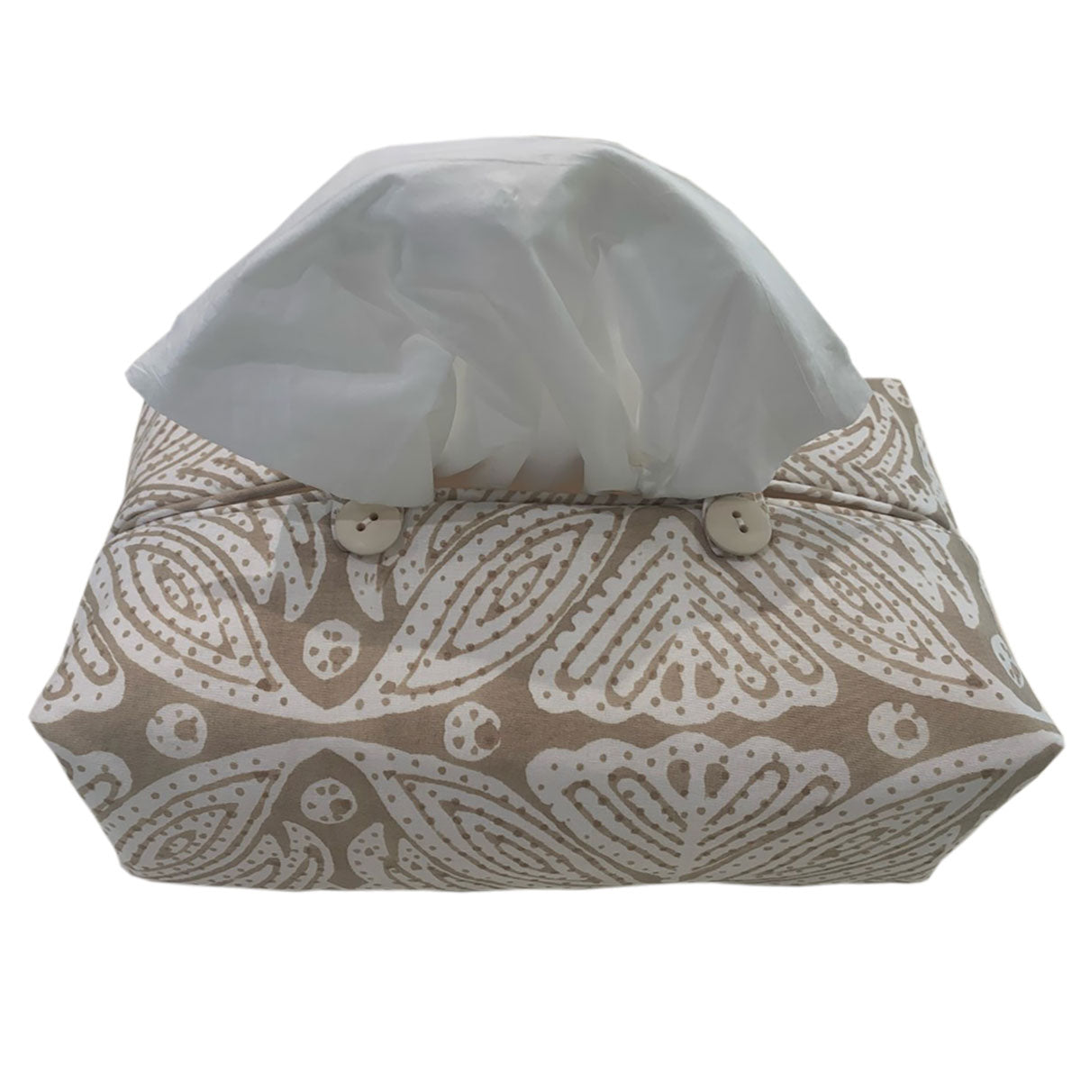 Fabric Tissue Box Cover Square Flower at Pigott's Store