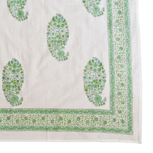 Load image into Gallery viewer, Hand block printed tablecloth Rect at Pigott&#39;s Store