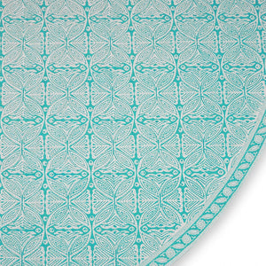 Hand block printed tablecloth Round at Pigott's Store