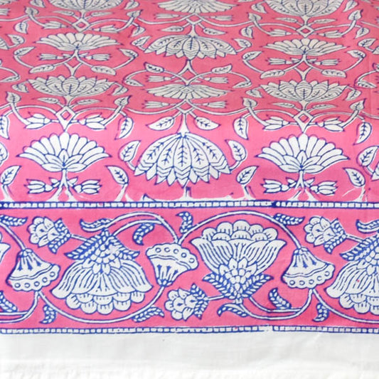 Fine Indian Hand Block Printed Cotton Table Cloth at Pigott's Store