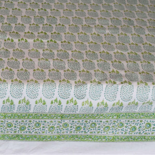 Fine Indian Hand Block Printed Cotton Table Cloth at Pigott's Store