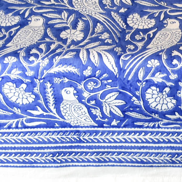 Fine Indian Hand Block Printed Cotton Table Cloth at Pigott's Store